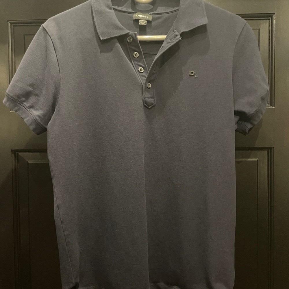 Diesel Men’s Dark Blue Polo with Subtle Logo
